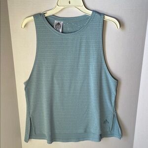 Adidas Women's  Size Large Blue Tank Top with Cool Chill  , Cut out Back